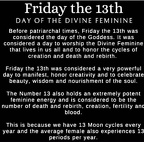 Friday the 13th - Day of the Divine Feminine