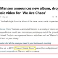 MARILYN MANSON - WE ARE CHAOS 1
