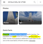 Quick Facts - Kill Devil Hills