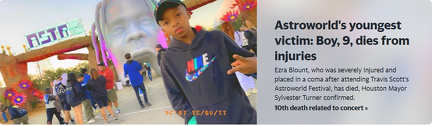 AstroWorld's youngest victim