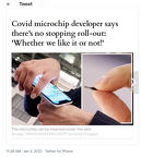 COVID MICROCHIP DEVELOPER SAYS THERES NO STOPPING ROLL-OUT