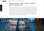 OUTLANDER - WHAT ARE GENDER NEUTRAL PRONOUNS