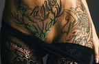 bug with mandibles tattoo on vagina 1
