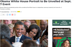 OBAMA WHITE HOUSE PORTRAIT TO BE UNVEILED AT SEPT. 07 EVENT
