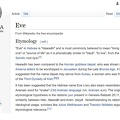 EVE = hawwah, wikipedia etymology