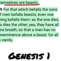 GENESIS 1 - themselves are beasts