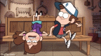 gif - GRAVITY FALLS - IRRATIONAL TREASURE - ANGEL PICTURE UPSIDE DOWN