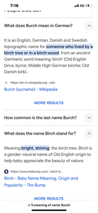 Burch in German - bright, shining