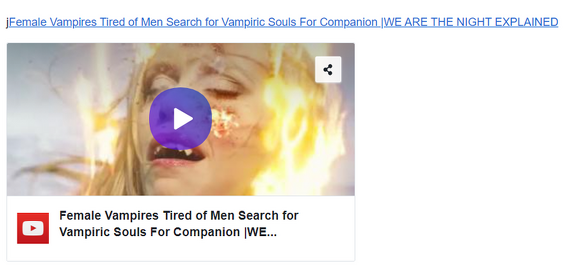 Female Vampires Tired of Men Search for Vampiric Souls For Companion