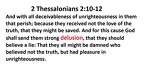 2 Thessalonians 2.10-12