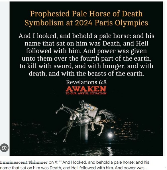 Olympic Pale Horse. death This is The End!!!