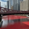 DNC 2024 - Chicago River dyed red for abortion 3