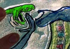 3 Serpents =triple helix eating CHILDREN