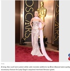 Gaga serpent DRESS at the Oscar-Spearof the Gods Awards